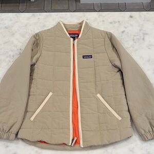 Kids Beige Jacket with Orange Lining